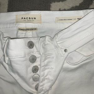 PacSun high rise white jeans